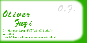 oliver fuzi business card